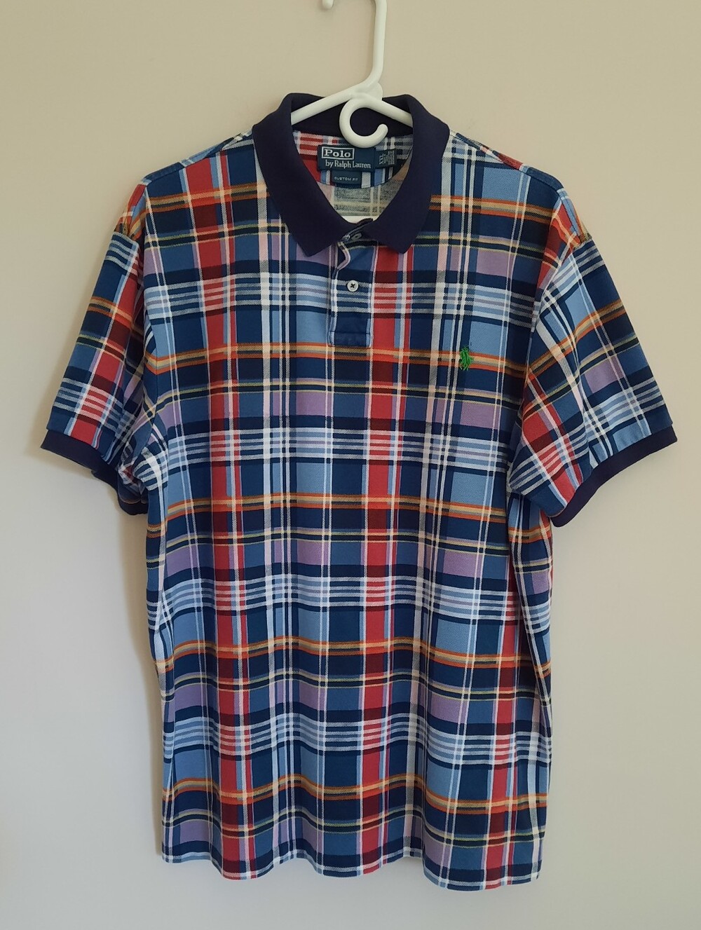 Vintage Mens Ralph Lauren Plaid Polo Shirt